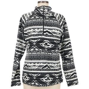Eddie Bauer Black and White Fleece 1/4 Zip